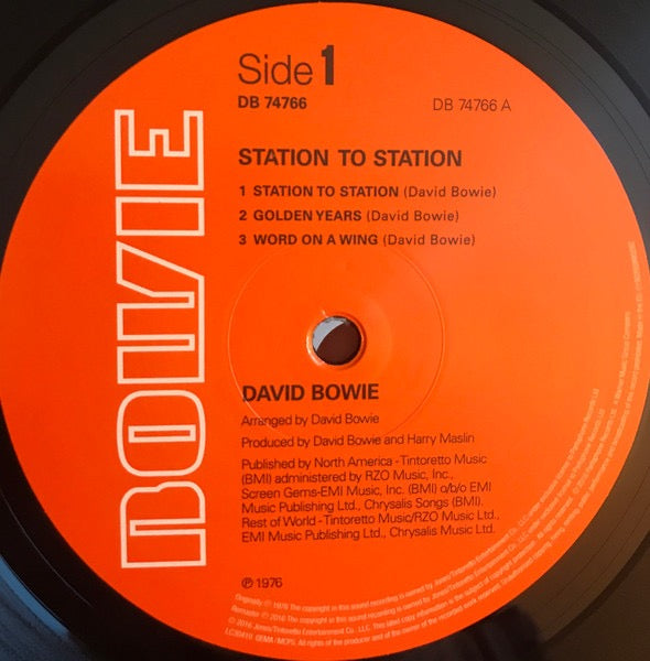 Image of Label Cover of LP - NEW/NEW - DAVID BOWIE, Station To Station (Parlophone ; 0190295990282, Europe 2017 Reissue, Inner & Insert), ,  - 2316168C