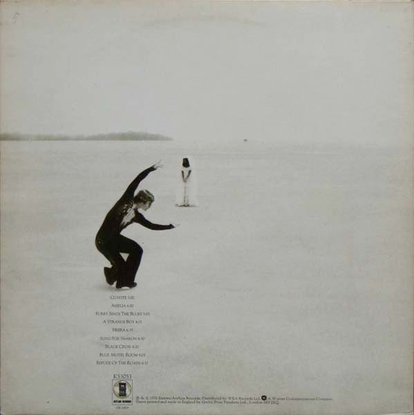 Image of Back Cover of LP - VG/VG - JONI MITCHELL, Hejira (Asylum; K53053, UK 1976, Embossed Gatefold Sleeve, Insert), A few light marks, A few spots of foxing,  - 3816457C