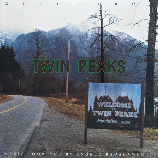 Image of Front Cover of LP - NEW/NEW - ANGELO BADALAMENTI, Music From Twin Peaks (Warner ; 081227940300, UK 2017 Reissue), , The soundtracks to the original series of David Lynch s groundbreaking television series Twin Peaks is re-released to celebrate the anticipated revival of the show. Most fans of the show would agree that the music played one of the most fundamental roles in the series and helped establish the haunting, dreamlike nature of it. American composer Angelo Badalamenti was enlisted by Lynch 