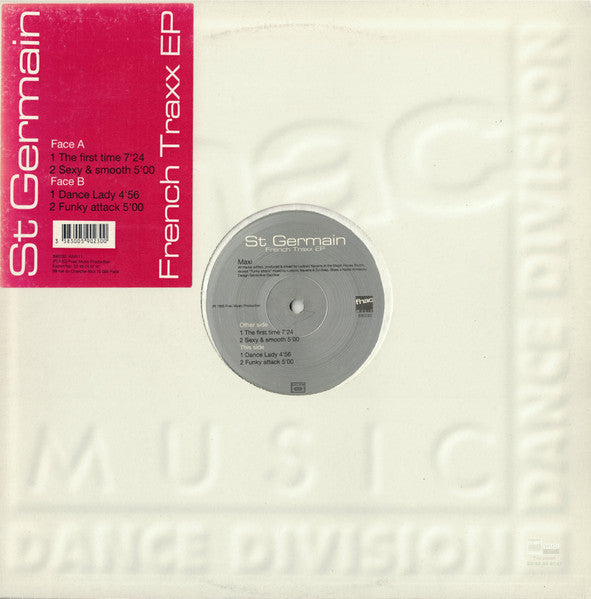 Image of Front Cover of 12" - /G+ - ST GERMAIN , French Traxx EP (Fnac Music; 290230, France 1993, Company Sleeve), A few scuffs that cause some pops and clicks to intro of side B. Plain sleeve., A1	The First Time	A2	Sexy & Smooth	B1	Dance Lady	B2	Funky Attack  - 3326011E
