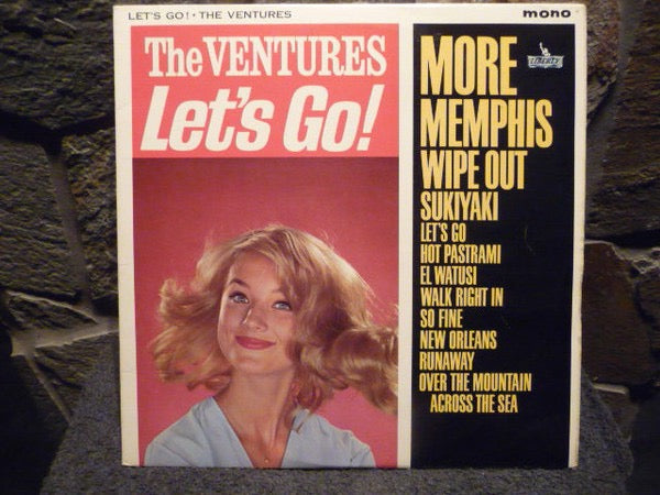 Image of Front Cover of 2714153C: LP - THE VENTURES, Let's Go! (Liberty; LBY 1169, UK 1963, Laminated Flipback Sleeve, Mono) Date stamped on rear of sleeve.  VG/VG