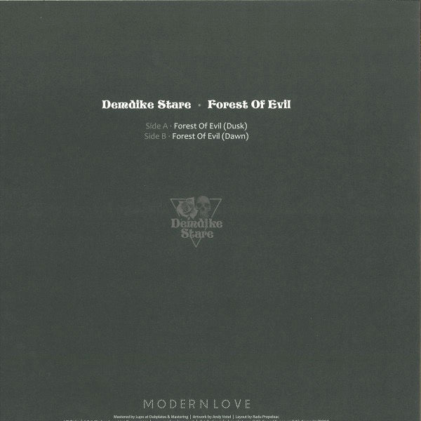 Image of Back Cover of 2314004C: LP - DEMDIKE STARE, Forest Of Evil (Modern Love; LOVE060, UK 2010) Looks unplayed  EX/VG+