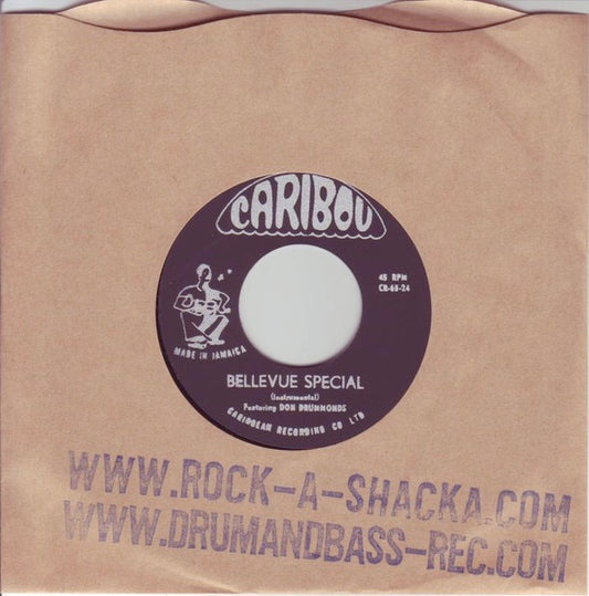 Image of Front Cover of 7" - /EX - DON DRUMMOND, Bellevue Special / No More (Caribou; , Japan 2009 Reissue, Plain Sleeve), ,  - 1316182C