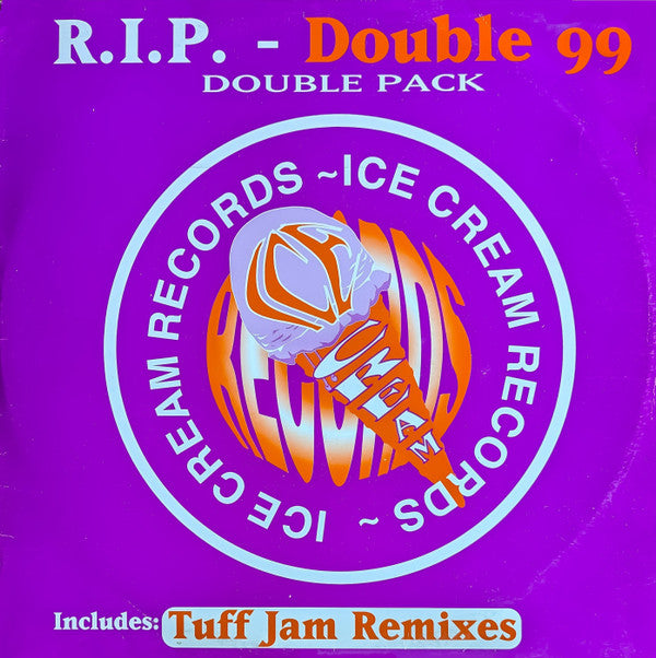 Image of Front Cover of 12" - G+/VG - R.I.P., Double 99 (Ice Cream Records ; FLAKE 010, UK 1997, Picture Sleeve, Only sides A/B in plain sleeve.), light marks only. pen on label - minor. few creases to sleeve - light edge wear,  - 2946167S