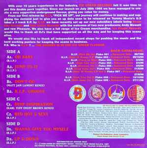 Image of Back Cover of 12" - G+/VG - R.I.P., Double 99 (Ice Cream Records ; FLAKE 010, UK 1997, Picture Sleeve, Only sides A/B in plain sleeve.), light marks only. pen on label - minor. few creases to sleeve - light edge wear,  - 2946167S