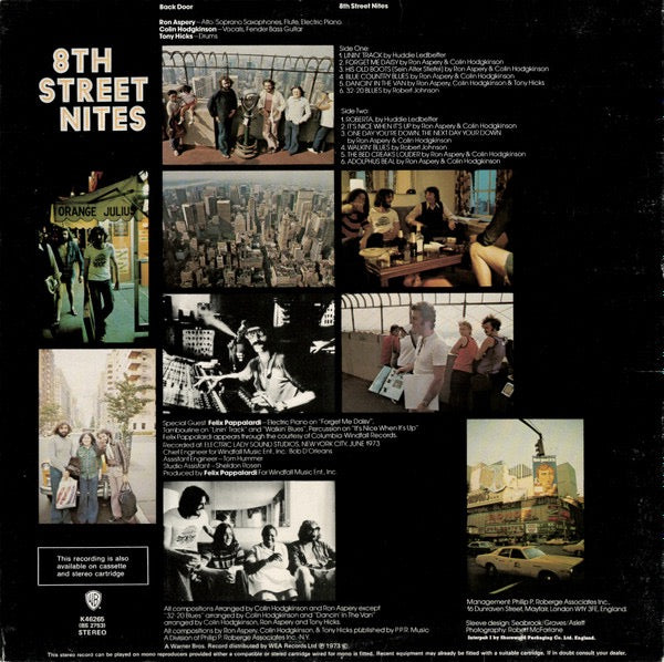 Image of Back Cover of LP - VG/VG+ - BACK DOOR, 8th Street Nights (WB Burbank; K 46265, UK 1973, Gatefold), ,  - 2745320S