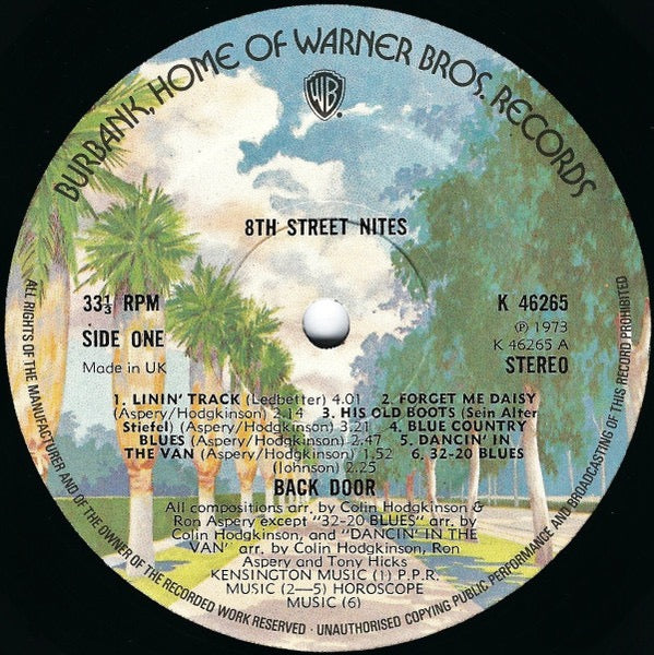 Image of Label Cover of LP - VG/VG - BACK DOOR, 8th Street Nights (WB Burbank; K 46265, UK 1973, Gatefold), Hairlines ,  - 1916073C