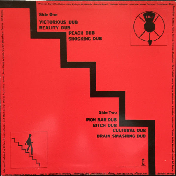 Image of Back Cover of LP - VG/VG - LINTON KWESI JOHNSON, LKJ In Dub (Island Records; ILPS 9650, UK 1980), Disc has some light marks. Light shelf wear to sleeve.,  - 3316377C