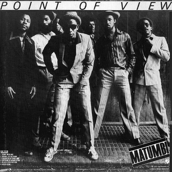 Image of Back Cover of LP - VG+/VG - MATUMBI, Point Of View (EMI; RDC 2001, UK 1979, Inner), A few hairlines otherwise a Strong VG. ,  - 4226091E