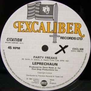 Image of Back Cover of 12" - /VG - LEPRECHAUN, Loc-It-Up/ Party Freaks (Excaliber Records; EXCL508, UK 1981, Company Sleeve), Strong VG, plays VG+,  - 4346330S