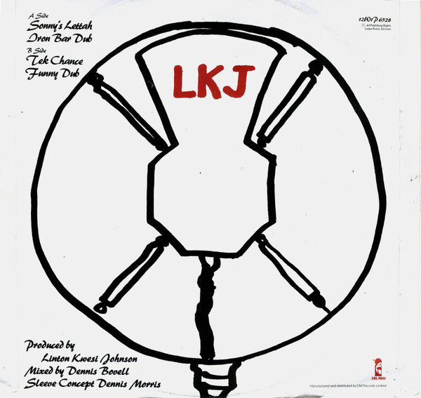 Image of Back Cover of 12" - VG/VG - LINTON KWESI JOHNSON, Sonny's Lettah! (Island Records; 12WIP 6528, UK 1979, Picture Sleeve), Light marks only, plays VG.,  - 2946076S