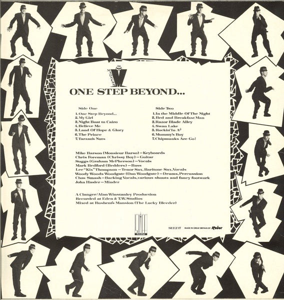 Image of Back Cover of LP - VG+/G+ - MADNESS, One Step Beyond... (Stiff; SEEZ 17, UK 1979, Inner, Repress, "Bed & Breakfast" On Labels, "Bed And Breakfast Man" On Sleeve. "Copyright Control" Publishing.), ,  - 3826071E