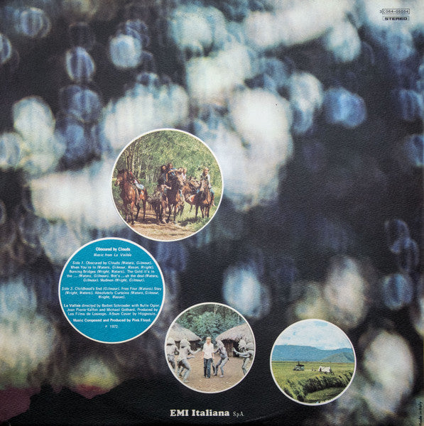 Image of Back Cover of 5144247S: LP - PINK FLOYD, Obscured By Clouds (Harvest; SHSP4020, Italy 1972)   VG/VG