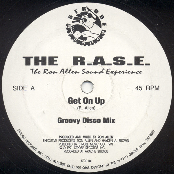 Image of Front Cover of 12" - /VG - THE R.A.S.E., The Ron Allen Sound Experience (Strober Records; ST-010, US 1991, Plain Sleeve), Light marks only. Plays VG+.,  - 2446148S