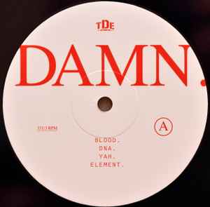 Image of Label Cover of 2xLP - NEW/NEW - KENDRICK LAMAR, Damn (Polydor ; 5761828, UK 2017, Gatefold, 180 Gram Vinyl), , Featuring collaborations with Rihanna and U2 plus production credits including long-term collaborators Sounwave and DJ Dahi, as well as cuts with James Blake, BADBADNOTGOOD, Mike WiLL Made-It, Alchemist, Terrace Martin, Cardo and 9th Wonder, DAMN. is shaping up to be an album that will carry on Kendrick s cultural and musical relevance alongside previous releases, which includes 2015 s #1 