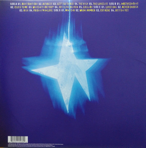 Image of Back Cover of 2xLP - NEW/NEW - THE CURE, Greatest Hits (Polydor  ; 5715434, UK 2017 Reissue, Gatefold, 2 Inners, 180 Gram Vinyl, GZ Media Pressing), , Polydor and USM are proud to announce the release of both The Cure s Greatest Hits & Acoustic Hits on 180 gram heavyweight black vinyl for the first time.  Greatest hits features four Top 10 hit singles. The Cure s Acoustic Hits was a limited edition CD which accompanied the 2001 Greatest Hits compilation and was never released on vinyl at the time. 