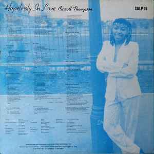 Image of Back Cover of LP - EX/VG+ - CARROLL THOMPSON, Hopelessly In Love (Carib Gems; CGLP 15, UK 1981), Sleeve in shrinkwrap (opened).,  - 4046121S