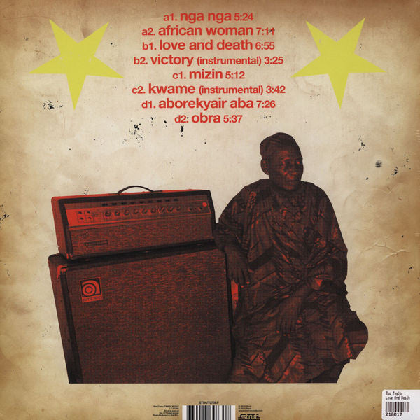 Image of Back Cover of 2xLP - VG/VG - EBO TAYLOR, Love And Death (Strut; STRUT073LP, Germany 2010, Gatefold), Strong VG, Disc 1 has a few light marks, Disc 2 is VG+.,  - 2626168E