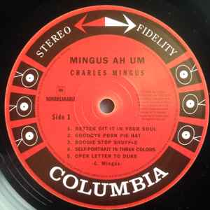 Image of Label Cover of LP - VG+/VG+ - CHARLES MINGUS, Mingus Ah Um (Columbia; 90268, UK & Ireland 2016 Reissue, Picture Sleeve, 180 Gram Vinyl), ,  - 3946383S