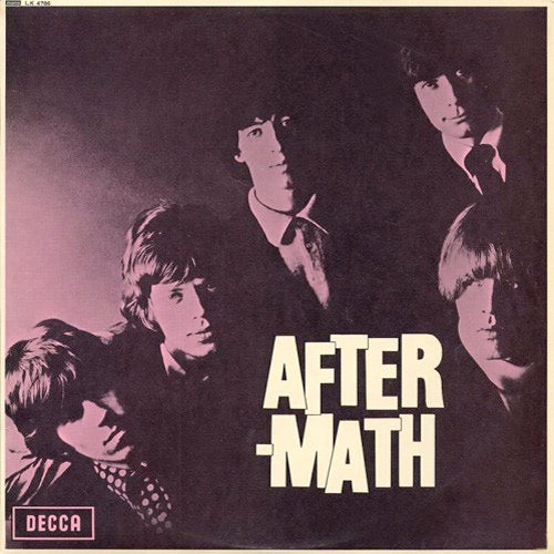Image of Front Cover of 4215062C: LP - THE ROLLING STONES, Aftermath (Decca Red Unboxed; LK4786, UK 1966, Laminated Sleeve, Company Inner Red Mono, Mono, No Shadow On Title, Mirage Music Above Rights No Code Above Inverted Matrix ) Hairline marks and a couple of longer unfeelable marks, Plays with a little surface noise, Side 1 a little fogged, Nice sleeve, Just a few spots of staining to rear.   VG/G