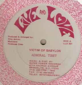 Image of Front Cover of 5123251E: 12" - ADMIRAL TIBETT / GREGORY PECK, Victim Of Babylon / Wah Do You (Live And Love; LLD 301 , US 1991, Plain sleeve) Marks on vinyl but plays well.  /VG