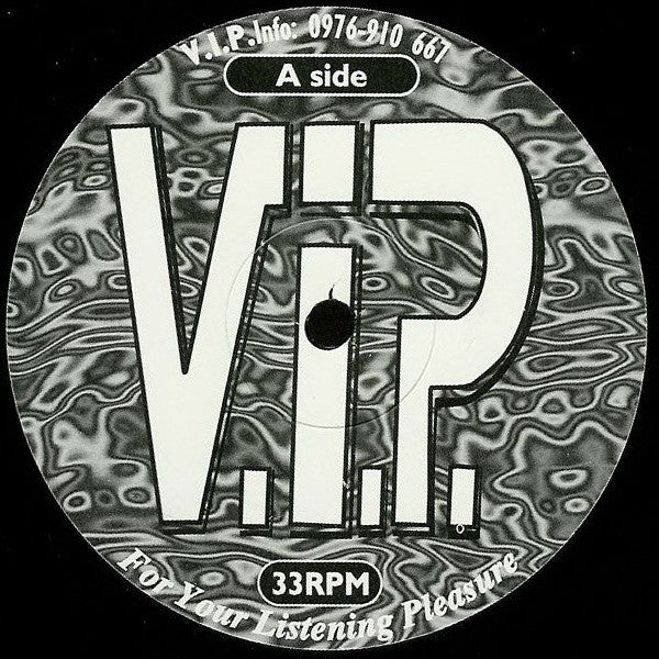 Image of Back Cover of 0316425C: 12" - ALIAS, Who's Story ? (V.I.P. (Very Important Plastic); V.I.P. 005, UK 1998, Plain Sleeve) Extensive hairlines on both sides.  /G+