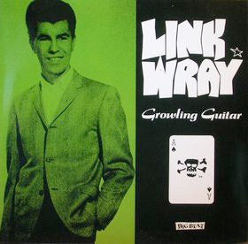 Image of Front Cover of 3715092C: LP - LINK WRAY, Growling Guitar  (Big Beat Records  ; WIK 65 , UK 1987)   VG/VG+