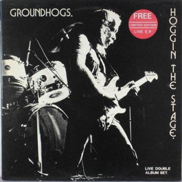 Image of Front Cover of 5124125E: 2xLP - GROUNDHOGS, Hoggin the Stage (Psycho; 24, UK 1984, Gatefold, NO 7") Edge Wear, Stickered Sleeve  VG/VG+