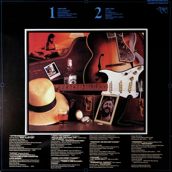 Image of Back Cover of LP - G+/VG+ - ERIC CLAPTON, Time Pieces (The Best Of Eric Clapton) (RSO White Labels; RSD 5010, UK 1982), Edge Wear,  - 1526232E