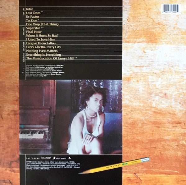 Image of Back Cover of 2xLP - VG+/VG - LAURYN HILL, The Miseducation Of Lauryn Hill (Ruffhouse Records; 88875194221, Europe 2016 Reissue, 180 Gram Vinyl), Mark On Side 2, Doesn't Affect Play,  - 3146068S