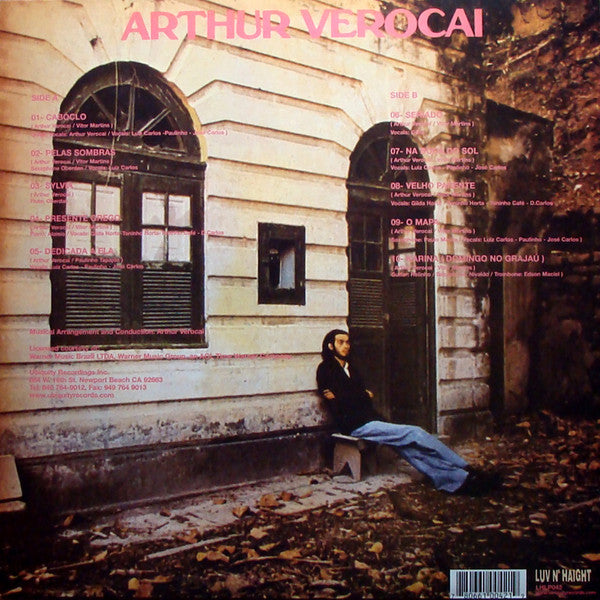 Image of Back Cover of LP - VG+/VG+ - ARTHUR  VEROCAI, Arthur Verocai (Luv N Haight; LHLP042, US 2003 Reissue, Insert), ,  - 2526146E
