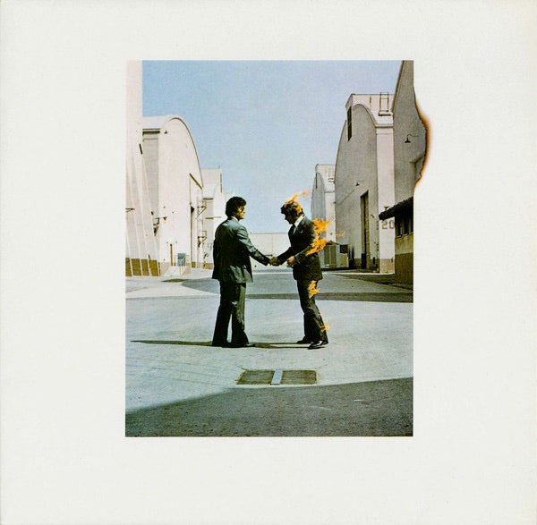 Image of Front Cover of LP - VG/VG - PINK FLOYD, Wish You Were Here (Harvest; SHVL 814, UK 1976 Reissue, Inner With Round Corners, No Postcard, A-6/B-14 Matrix, Waters Shine On Part V Credit), Strong VG - light marks, ring wear, staining on sleeve & Inner,  - 3546099S