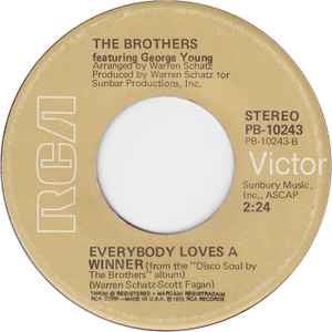 Image of Back Cover of 7" - /G+ - THE BROTHERS FEAT GEORGE YOUNG, Are You Ready For This / Arranged (RCA Victor; PB-10243, US 1975), Marks on disc that generally don't affect play other some light background clicks on A side intro,  - 2726125E
