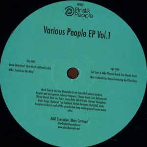 Image of Front Cover of 12" - /VG+ - VARIOUS, Various People EP Vol 1 (Plastik People Recordings; PPR02, US 2014), , A1 Louie Balo   Don't Shut Me Out (Plastik Cut)A2 Mikki Funk   Lose My MindB1 Tuff Jam & Mike Sharon   Thank You House Music	6:10B2 Marc Cotterell Featuring Karl The Voice  Jus Dance - 1046013S