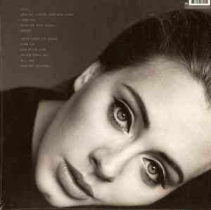 Image of Back Cover of LP - VG+/VG+ - ADELE, 25 (XL Recordings; XLLP740, Europe 2015, Inner), ,  - 2816223C