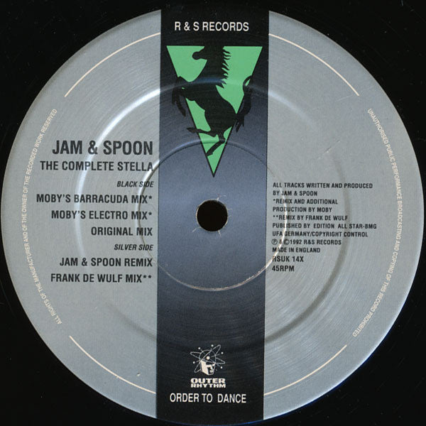 Image of Back Cover of 12" - VG/VG - JAM & SPOON, The Complete Stella (R & S Records; RSUK 14X, UK 1992, Stickered Company Sleeve), ,  - 3946340S