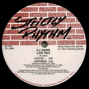 Image of Front Cover of 12" - /VG - D. J. PIERRE, Love Trax (Strictly Rhythm; SR 1278, US 1992), Light Marks only.,  - 1846165S