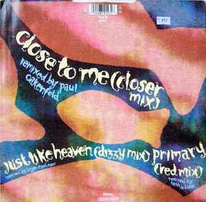 Image of Back Cover of 12" - VG/VG - THE CURE, Close To Me   Remix (Fiction; ficsx 36, UK 1990, Picture Sleeve), Hairlines & scuffs, edge wear, corner crease,  - 3146012S