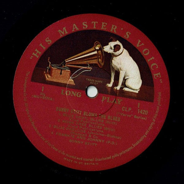 Image of Label Cover of LP - VG/G - SONNY STITT, Blows The Blues (His Master's Voice; CLP 1420, UK 1960, Flipback Sleeve), Many marks on the record.,  - 4126325E