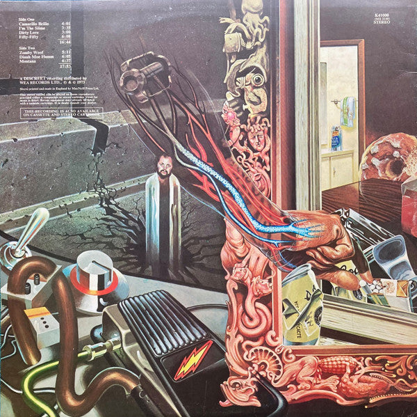 Image of Back Cover of LP - VG+/VG - FRANK ZAPPA & THE MOTHERS, Over-Nite Sensation (Discreet - No Warner logo on Rim; K41000, UK 1973, Gatefold), Strong VG, light hairlines only.,  - 3316061C