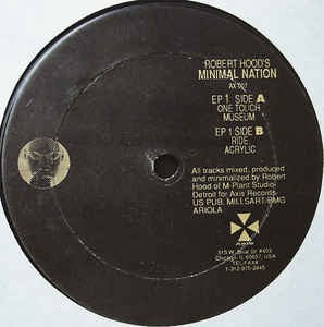 Image of Front Cover of 4744269S: 2x12" EP - ROBERT  HOOD, Minimal Nation (Axis; AX-007, US 1994) Nice copy  /VG+