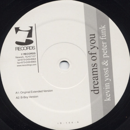 Image of Front Cover of 12" - /VG+ - KEVIN YOST & PETER FUNK, Dreams Of You (i!; IR-156, US 1999), Some faint marks.,  - 2716040C