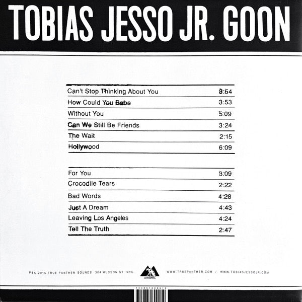 Image of Back Cover of LP - EX/EX - TOBIAS JESSO JR., Goon (True Panther Sounds; TRUE-099-1, US 2015, Gatefold, Black Inner), Opened Instore, Still In Stickered Shrinkwrap,  - 3846050S