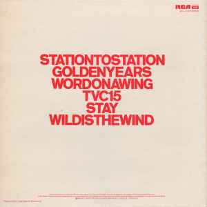 Image of Back Cover of LP - VG/VG - DAVID BOWIE, Station to Station (RCA Victor Orange; APL1-1327, UK 1976, Insert, No "Stereo" on Labels), Hairlines & scuffs, edge & ring wear,  - 2546003S