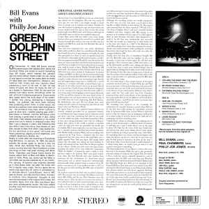 Image of Back Cover of LP - NEW/NEW - BILL EVANS WITH PHILLY JOE JONES, Green Dolphin Street (Wax Time; 771967, Europe 2014 Reissue, Limited Edition, Remastered, 180g), ,  - 1936142E