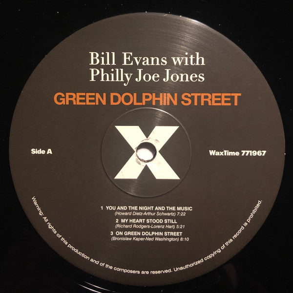 Image of Label Cover of LP - NEW/NEW - BILL EVANS WITH PHILLY JOE JONES, Green Dolphin Street (Wax Time; 771967, Europe 2014 Reissue, Limited Edition, Remastered, 180g), ,  - 1936142E
