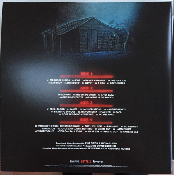 Image of Back Cover of 2xLP - EX/EX - KYLE DIXON AND MICHAEL STEIN, Stranger Things - Volume One (Invada; INV176LP, UK 2016, Gatefold, Insert, Aquamarine With White And Black Splatter Vinyl), ,  - 3826093E