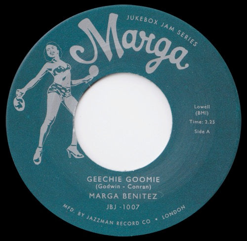 Image of Front Cover of 2224306E: 7" - MARGA BENITEZ, Geechie Goomie / Winos on Parade (Jukebox Jam Series; JBJ 1007, UK 2010 Reissue, Plain Sleeve) Light marks only.  /VG