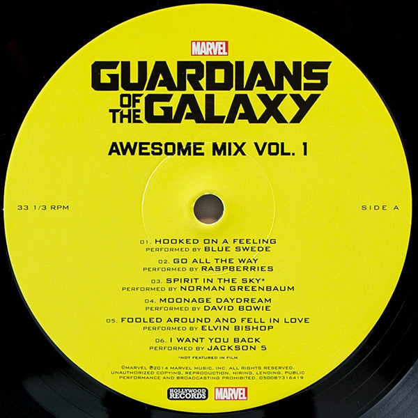 Image of Label Cover of LP - VG+/G+ - VARIOUS ARTISTS, Guardians Of The Galaxy - Awesome Mix Vol. 1 (Marvel; 050087316419, Europe 2014), ,  - 3246215S