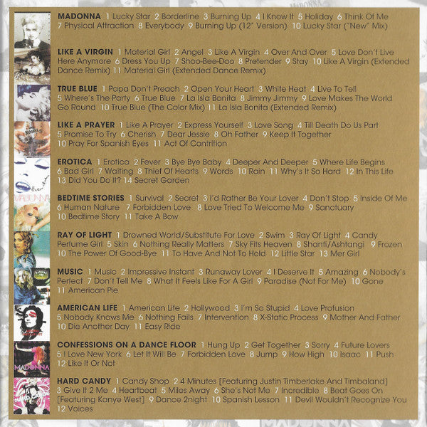 Image of Back Cover of 11xCD - VG/VG+ - MADONNA, The Complete Studio Albums(1983-2008) (maverick; 8122797404, UK 2012 Reissue, Box Set), ,  - 3456045S